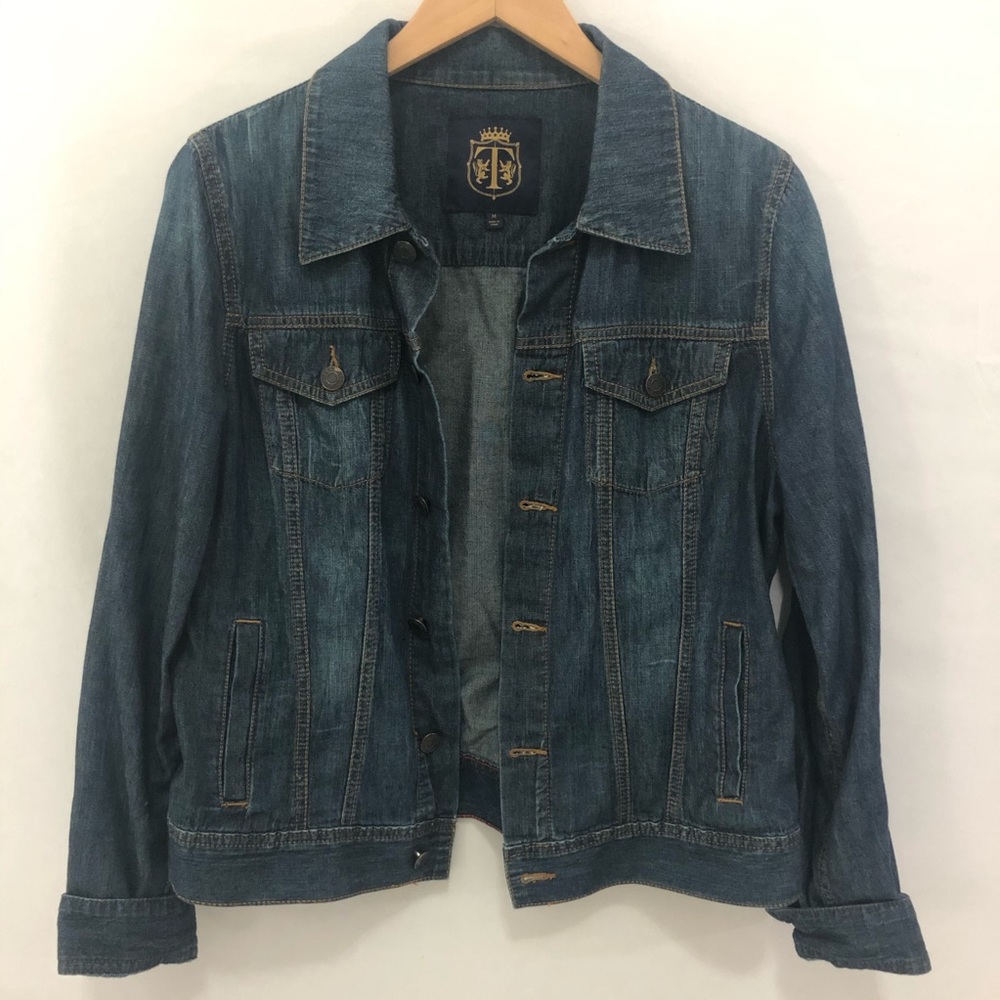 Talbots Dark Denim Lightweight Jean Jacket Sz M